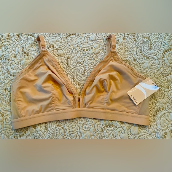 Lively Other - NWT Lively Womens Mesh Trim Nursing Bra Toasted Almond Size 3